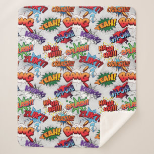 Couverture Sherpa Motif de bulle Superhero