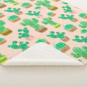 Couverture Sherpa Motif de cactus pointillés (3/4)
