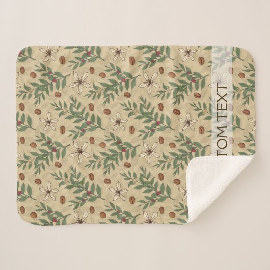 Couverture Sherpa Motif de café (Devant (Horizontal))