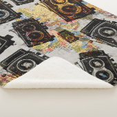 Couverture Sherpa Motif de caméra Vintage voyage (3/4)