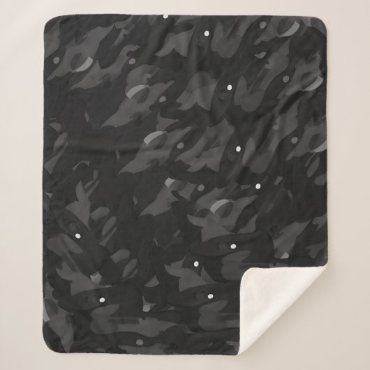 Couverture Sherpa Motif de camouflage gris urbain (Devant)