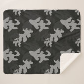 Couverture Sherpa Motif de camouflage noir (Devant (Horizontal))