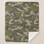 Couverture Sherpa Motif de camouflage vert (Devant)