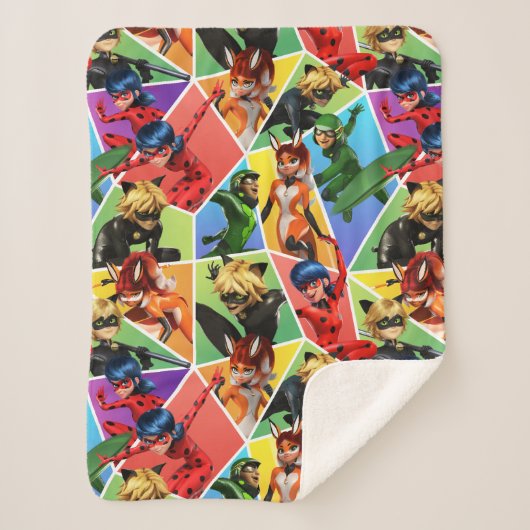 Couverture Sherpa Motif de caractères couleur miquille (Devant)