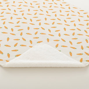Couverture Sherpa Motif de carottes cultivé localement