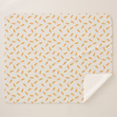 Couverture Sherpa Motif de carottes cultivé localement (Devant (Horizontal))