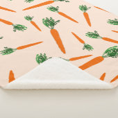 Couverture Sherpa Motif de carottes orange (3/4)