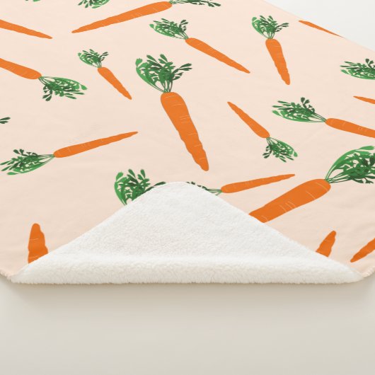 Couverture Sherpa Motif de carottes orange (3/4)