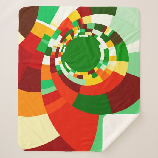 Couverture Sherpa Motif de cercles abstraits (Devant)