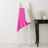 Couverture Sherpa Motif de cercles roses chauds (En situation)