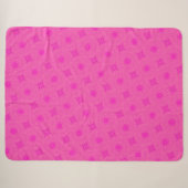 Couverture Sherpa Motif de cercles roses chauds (Devant (Horizontal))