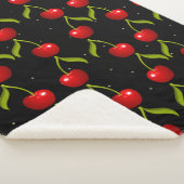 Couverture Sherpa Motif de cerises brillantes (3/4)