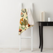 Couverture Sherpa Motif de champignons. (En situation)