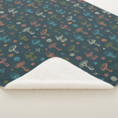 Couverture Sherpa Motif de champignons Whimsical (3/4)