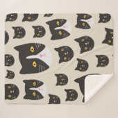 Couverture Sherpa Motif de chat sans joint/ (Devant (Horizontal))