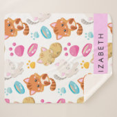 Couverture Sherpa Motif De Chats, Chats Mignons, Kitty, Paws, Votre  (Devant (Horizontal))
