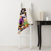 Couverture Sherpa Motif de chats Halloween Kawaii (En situation)