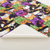 Couverture Sherpa Motif de chats Halloween Kawaii (3/4)