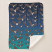Couverture Sherpa Motif de chauve-souris Éffrayant (Devant)