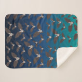 Couverture Sherpa Motif de chauve-souris Éffrayant (Devant (Horizontal))