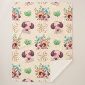 Couverture Sherpa Motif de chien adorable (Devant)