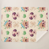 Couverture Sherpa Motif de chien adorable (Devant (Horizontal))