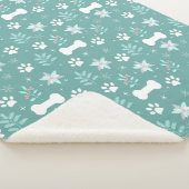 Couverture Sherpa Motif de chiens et d'os de vacances (3/4)