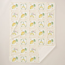 Motif de citron agrumes méditerranéen