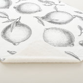 Couverture Sherpa Motif de citron dessiné à la main (3/4)