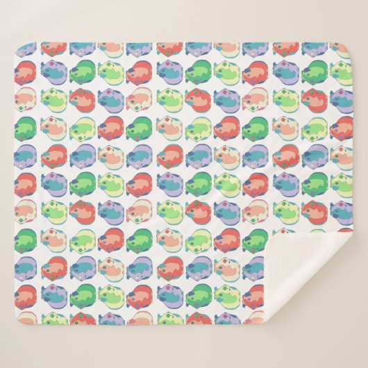 Couverture Sherpa Motif de cobaye d'art de bruit (Devant (Horizontal))