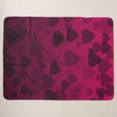 Couverture Sherpa Motif de coeur 18 (Devant (Horizontal))