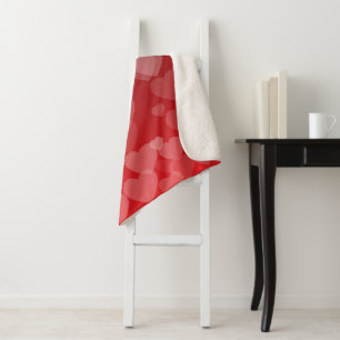 Couverture Sherpa Motif de coeur 19