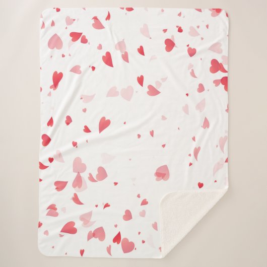 Couverture Sherpa Motif de coeur 33 (Devant)