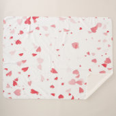 Couverture Sherpa Motif de coeur 33 (Devant (Horizontal))