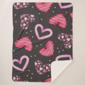 Couverture Sherpa Motif de coeur 34 (Devant)