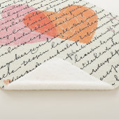 Couverture Sherpa Motif de cœur moderne avec fond de script (8) (3/4)