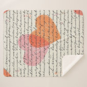 Couverture Sherpa Motif de cœur moderne avec fond de script (8) (Devant (Horizontal))