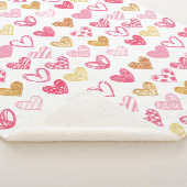 Couverture Sherpa Motif de coeur tiré à la main ID470 (3/4)