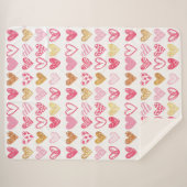 Couverture Sherpa Motif de coeur tiré à la main ID470 (Devant (Horizontal))
