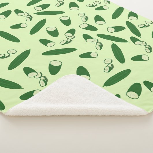 Couverture Sherpa Motif de concombre (3/4)