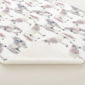 Couverture Sherpa Motif de conte de fées de licorne d'aquarelle (3/4)