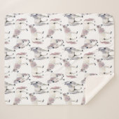 Couverture Sherpa Motif de conte de fées de licorne d'aquarelle (Devant (Horizontal))