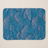 Couverture Sherpa Motif De Corail Bleu Et Rose (Devant (Horizontal))