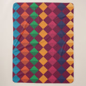 Couverture Sherpa Motif de couleurs géométriques (Devant)