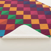 Couverture Sherpa Motif de couleurs géométriques (3/4)