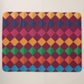Couverture Sherpa Motif de couleurs géométriques (Devant (Horizontal))