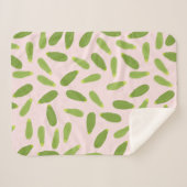 Couverture Sherpa Motif de courgette d'été Zucchini Courgette (Devant (Horizontal))