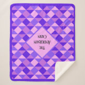 Couverture Sherpa Motif de courtepointe violette (Devant)