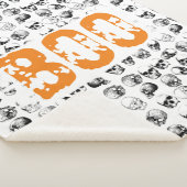 Couverture Sherpa Motif de crâne Éffrayant Orange Boo Halloween (3/4)