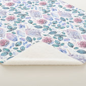 Couverture Sherpa Motif de cristaux et de roses de licorne (3/4)